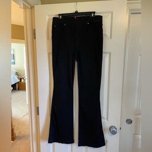 SPANX Tall women’s black bell bottom denim pants extra long length. Worn once!